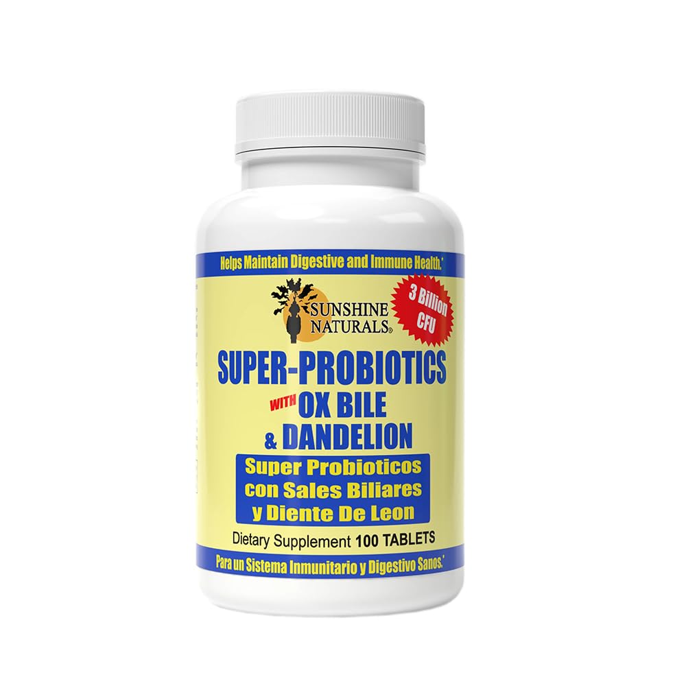 Sunshine Naturals Super Probiotics Supplement. Improves Digestion, Gut Health, Immune System Support, and Healthy Bowel Function. Promotes Healthy Flora. 100 Capsules. Sunshine NaturalsBuy Supplements Australia