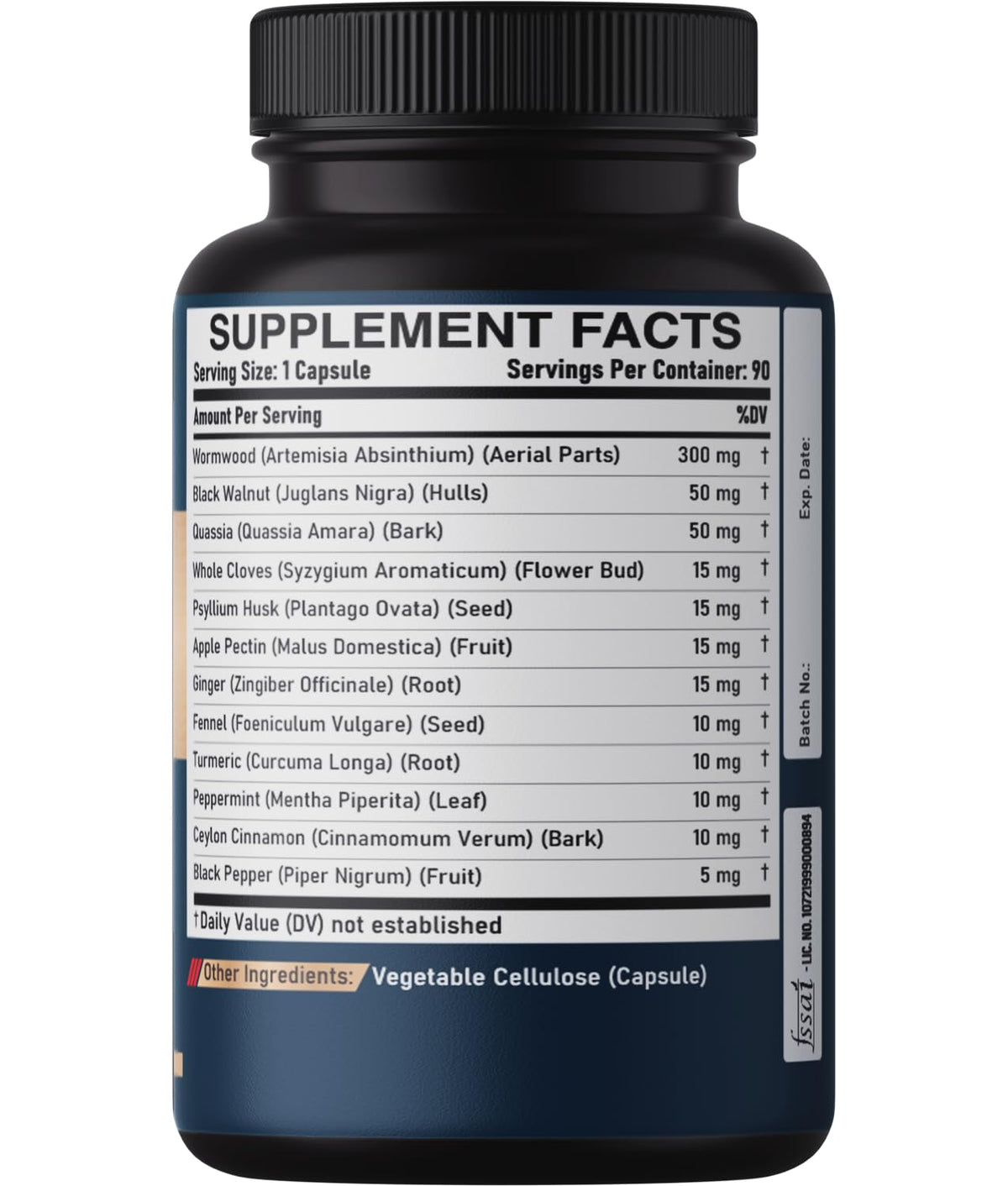 DEDICAD 12in1 Wormwood Black Walnut Clove Capsules - Immune, and Mood Support - 3 Month Supply - 90 Vegan Capsules DEDICADĀ buy supplements Au