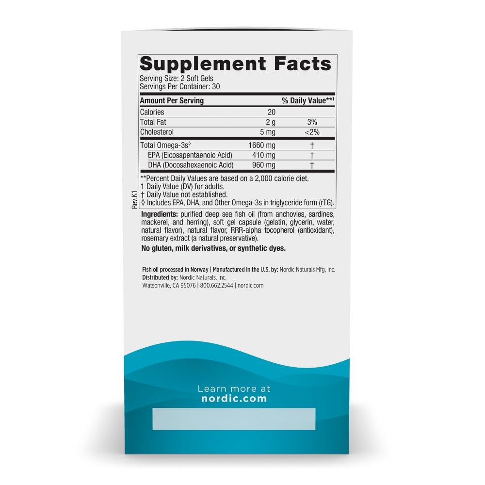 Nordic Naturals DHA Xtra, Strawberry - 60 Soft Gels - 1660 mg Omega-3 - High-Intensity DHA Formula for Brain & Nervous System Support - Non-GMO - 30 Servings Nordic NaturalsBuy Supplements Australia