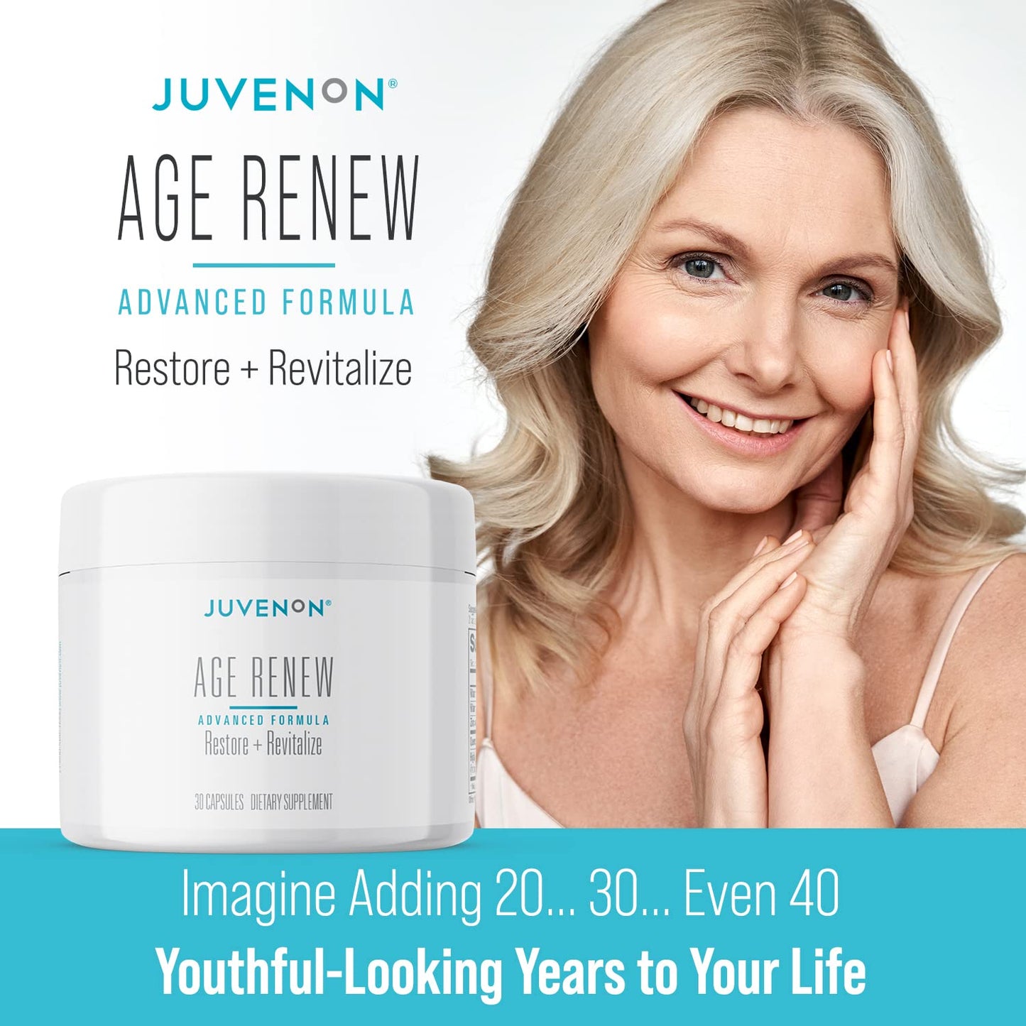 Juvenon AgeRenew Beta Glucan Anti Aging Immunity Support Supplement, Beta Glucan with Zinc Quercetin for Immune Defense Boost JuvenonBuy Supplements Australia