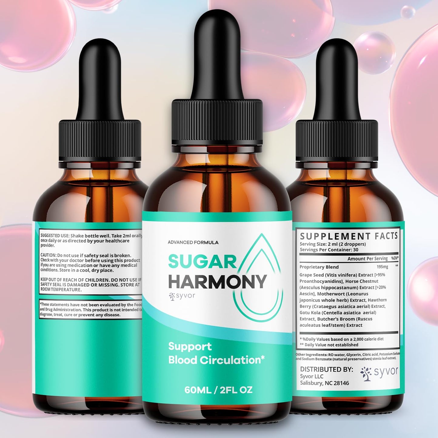 (3 Pack) Sugar Harmony Drops, Official SugarHarmony Liquid Drops with All Natural Ingredients, Advanced Formula Support Supplement with Maximum Strength Premium Vitamins for Women & Men (90 Servings) SyvorBuy Supplements Australia