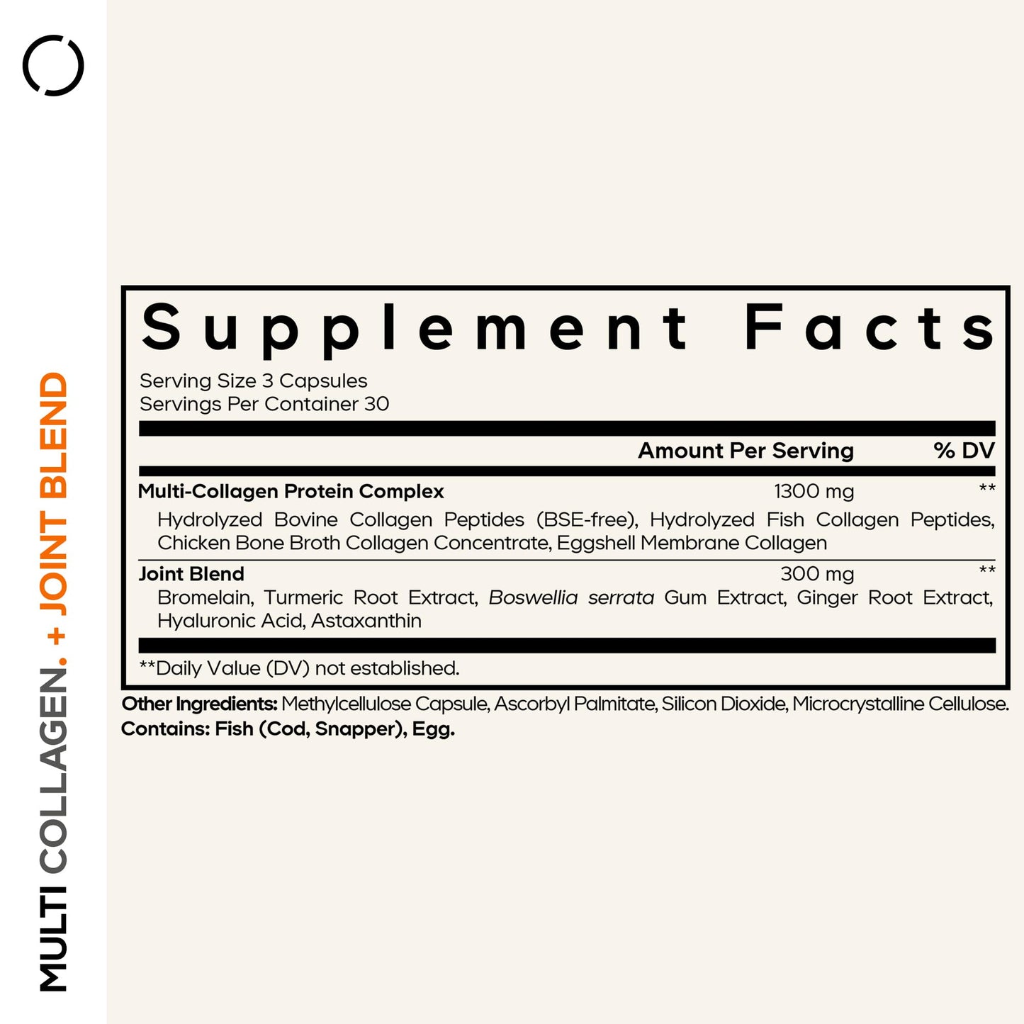 Codeage Multi Collagen Protein + Joint Blend Supplement, Hyaluronic Acid, Bromelain, Turmeric, Ginger, Boswellia, Astaxanthin - Hydrolyzed Bovine Collagen - 5 Collagen Types - Non-GMO - 90 Capsules CodeageBuy Supplements Australia