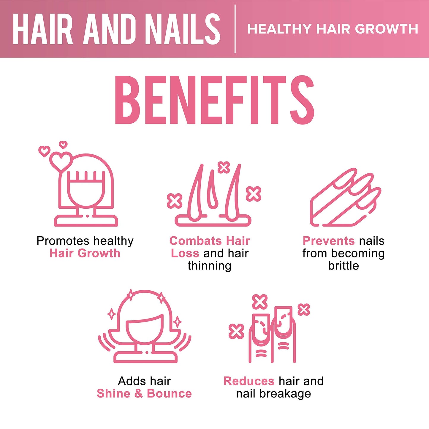 OPTML Hair and Nail Vitamins for Hair Growth and Thickness, Biotin-Infused Hair Pills, Hair Vitamins for Faster Hair Growth and Healthy Nails, for Women and Men, 60 Capsules OPTML buy supplements Au