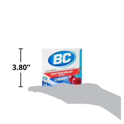 BC Powder Pain Reliever, Cherry Flavor Aspirin Dissolve Packs, 24 Count Powder Packets (6 Pack) BCBuy Supplements Australia