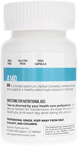 Systemic Formulas MIN Multi Mineral Plus - 60 Capsules (Pack of 2) Comprehensive Mineral Support for Wellness - Balanced Blend, Essential Nutrients GenericBuy Supplements Australia