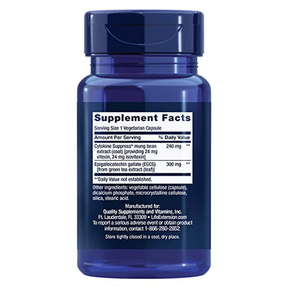 Life Extension Cytokine Suppress with EGCG, 30 Count Life ExtensionBuy Supplements Australia