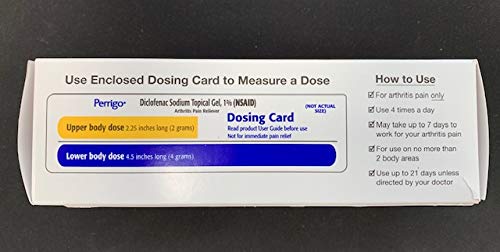 Perrigo Diclofenac Sodium (NSAID) Topical Gel, 1% with dosing Card., 3.53 oz (100 g), arthrits Pain Relief Anti inflamatory for Hand, Wrist, Elbow, Foot, Ankle, Knee. Compare to VOLTAREN 1% Gel. PerrigoBuy Supplements Australia