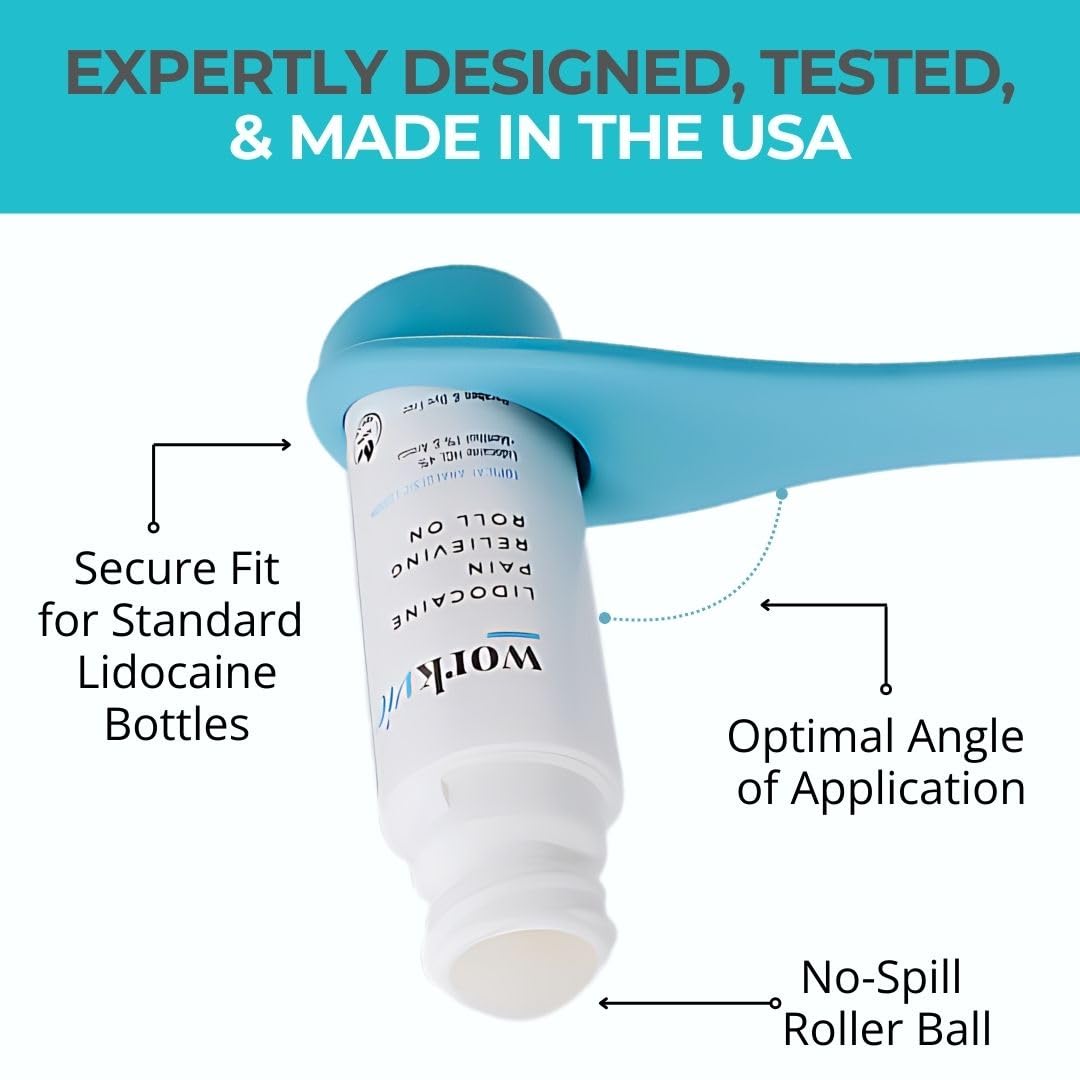 Workvie Lidocaine Pain Relief Roll On 2 Pack & Easy Reach Applicator Tool – Fast Acting Topical Lidocaine Maximum Strength with Arnica Montana & Aloe Vera for Muscles, Joints, Back, Neck & Feet WorkvieBuy Supplements Australia