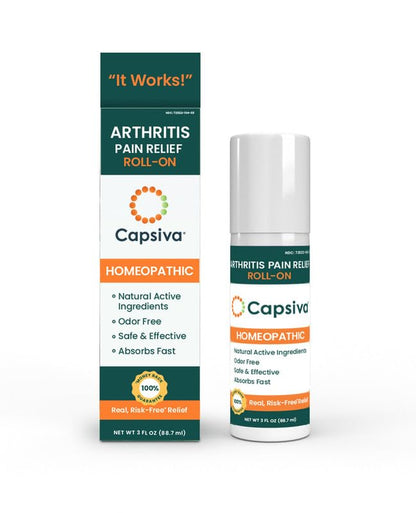 Capsiva Pain Relieving Gel, Absorbs Fast, Odor-Free, Safe for Prescription, No Known Side Effects (Gel Roll-On, 2 Pack, 3 Oz Each) CapsivaBuy Supplements Australia