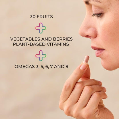 Juice Plus+ Vegetable Blend: with Broccoli, Parsley, Tomato & More - Plant-Based, Vegan, Gluten-Free, Non-GMO, Kosher - for Heart, Immune, Cognitive & Skin Health - 1 Bottle (60 Servings) Juice Plus+Buy Supplements Australia
