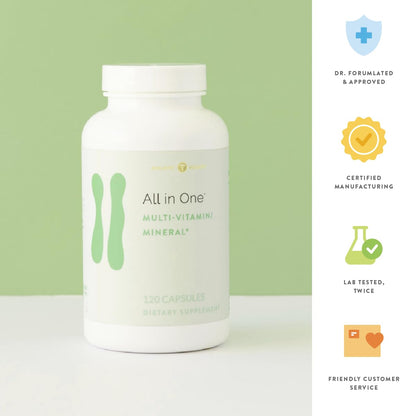 Holistic Health All in ONE Multi Vitamin and Mineral for Antioxidant Boost, Multi Minerals Supplement for Supporting Methylation