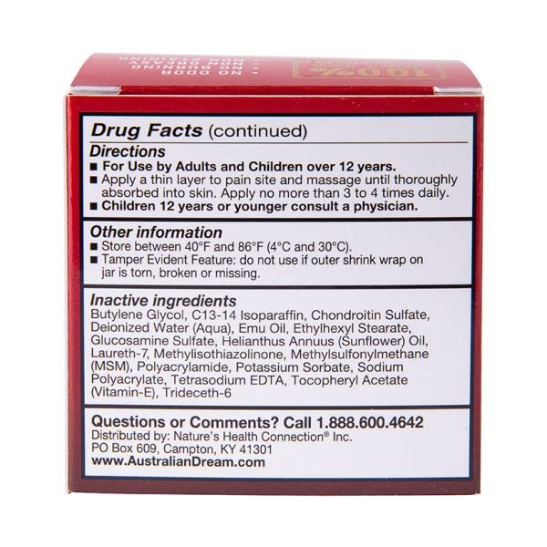 Australian Dream Arthritis Pain Relief Cream - 4oz, Pack of 6 VELOSVIEBuy Supplements Australia