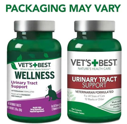 Vet's Best Cat Urinary Supplement, Urinary Tract Support Chewable for Cats, Supports A Healthy Urinary Tract in Cats, 60 Chewable Tablets Vet's BestBuy Supplements Australia