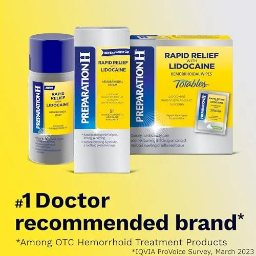 Preparation H Rapid Relief Hemorrhoid Cream with Lidocaine, Numbing Relief for Swelling, Pain, Burning and Itching - 0.75 Oz Tube Preparation HBuy Supplements Australia