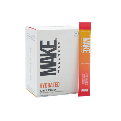 Make Wellness HYDRATED | 30 Servings | Grapefruit Flavor | Supports Hydration & Electrolyte Balance | Bioactive Peptide Blend for Daily Overall Wellness Make WellnessBuy Supplements Australia