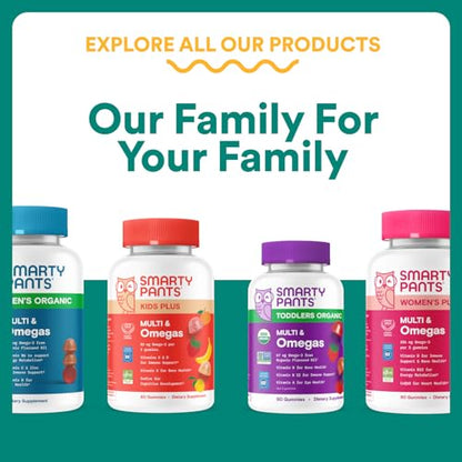 SmartyPants Prenatal Multivitamin Gummies with Omega 3 DHA/EPA, Methylfolate, Biotin, Vitamins D3, C, B12, B6, A, K, and Zinc, Gluten Free, Clean Label