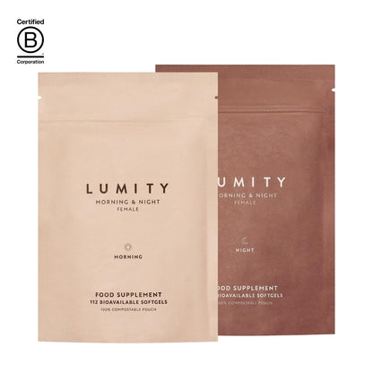 Lumity Morning & Night Female Supplement - 24-Hour Nutritional Support for Perimenopause, Energy, Sleep Quality, Hormones, Skin & Eye Health - Vitamins, Minerals, Amino Acids & Omega 3s, 4-Week Supply LUMITYBuy Supplements Australia