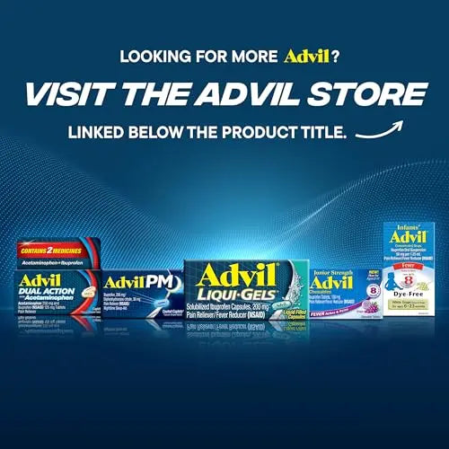 Advil Pain Reliever and Fever Reducer, Pain Relief Medicine with Ibuprofen 200mg for Headache, Backache, Menstrual Pain and Joint Pain Relief - 10 Coated Tablets AdvilBuy Supplements Australia