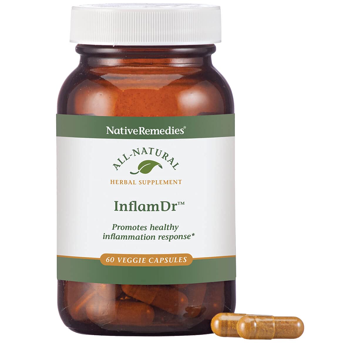 Native Remedies Inflam Dr. - All Natural Herbal Supplement Promotes Healthy Inflammation Response - Helps Fight Oxidative Stress to Cells - 60 Veggie Caps Native RemediesBuy Supplements Australia