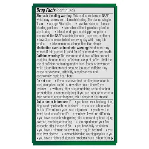 Excedrin Migraine Relief Caplets for Migraine Symptoms, Acetaminophen 250mg, Aspirin 250mg, Caffeine 65mg, Pain Reliever, 24 Count ExcedrinBuy Supplements Australia