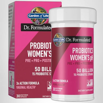 Garden of Life Dr Formulated Once Daily 3-in-1 Complete Prebiotics, Postbiotics & Probiotics for Women, PRE + PRO + POSTBIOTIC Supplement for Women’s Digestive