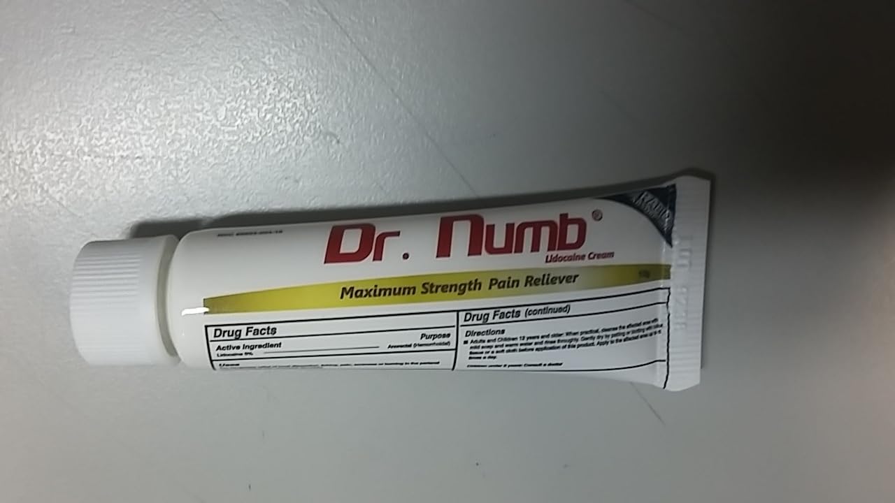 Dr. Numb 5% Lidocaine Numbing Cream, Nonprescription Maximum Strength Topical Anesthetic Cream - Temporary Relief of Pain, Itch, Discomfort for Hemorrhoid and Anorectal Uses - 10g Pack of 1 Dr. NumbBuy Supplements Australia