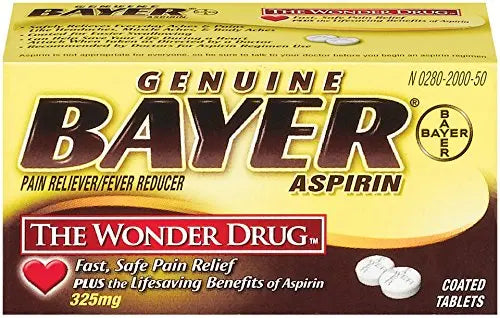 Genuine Bayer Aspirin 325mg Tablets, 50-Count (Pack of 2) BayerBuy Supplements Australia