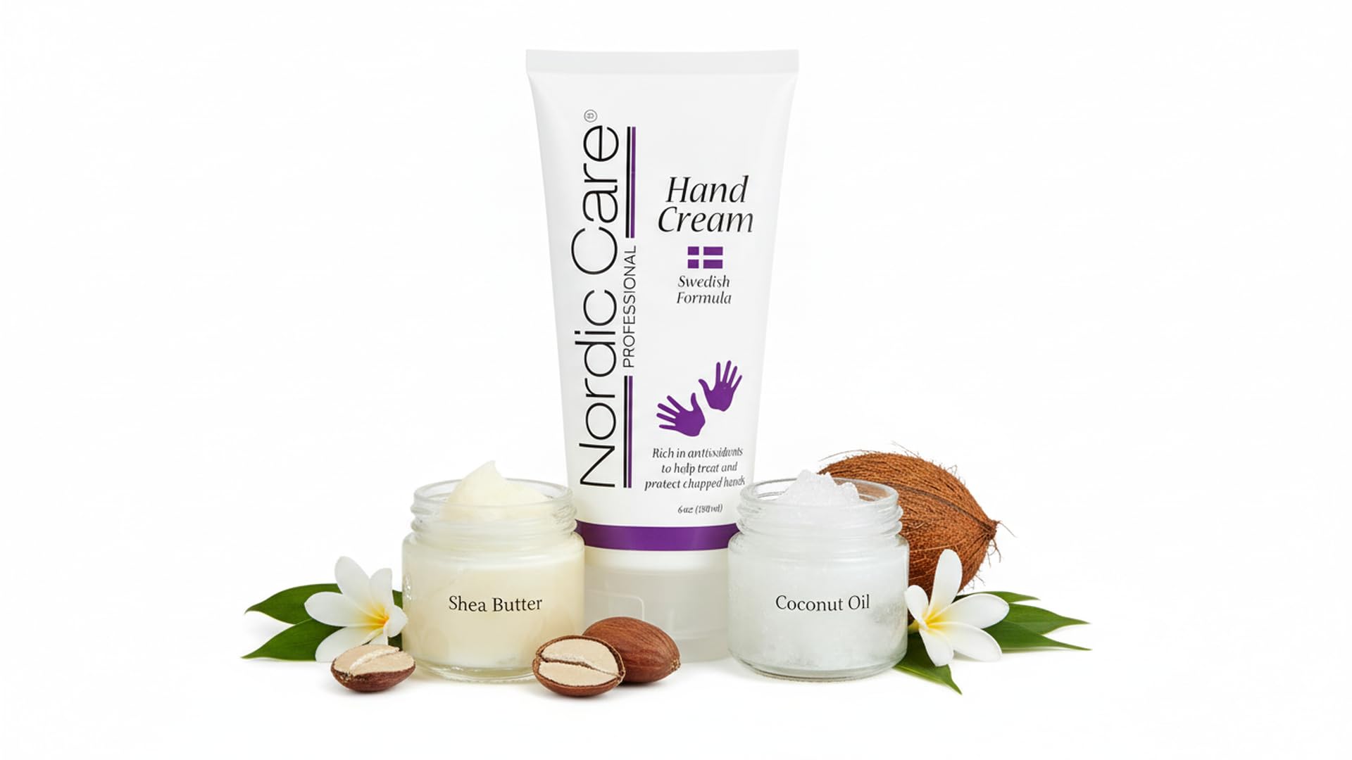 Nordic Care Hand Cream, 6 oz. | Shea Butter Hand Lotion for Dry Hands and Cracked Skin | Paraben & Lanolin-free | Essential Oils, Vitamin A & E, Squalane & Lavender Nordic CareBuy Supplements Australia