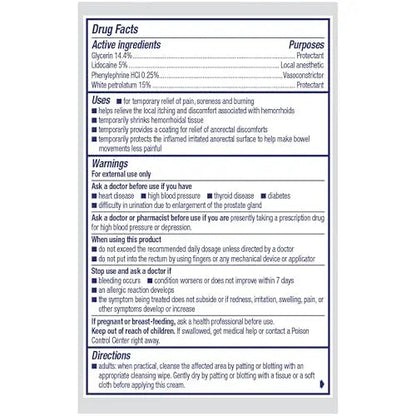 Preparation H Rapid Relief Hemorrhoid Cream with Lidocaine, Numbing Relief for Swelling, Pain, Burning and Itching - 0.75 Oz Tube Preparation HBuy Supplements Australia