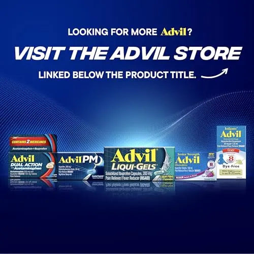 Advil PM Liqui-Gels Pain Reliever and Nighttime Sleep Aid, Pain Medicine with Ibuprofen for Pain Relief and Diphenhydramine HCL for a Sleep Aid - 40 Liquid Filled Capsules - Back to College AdvilBuy Supplements Australia