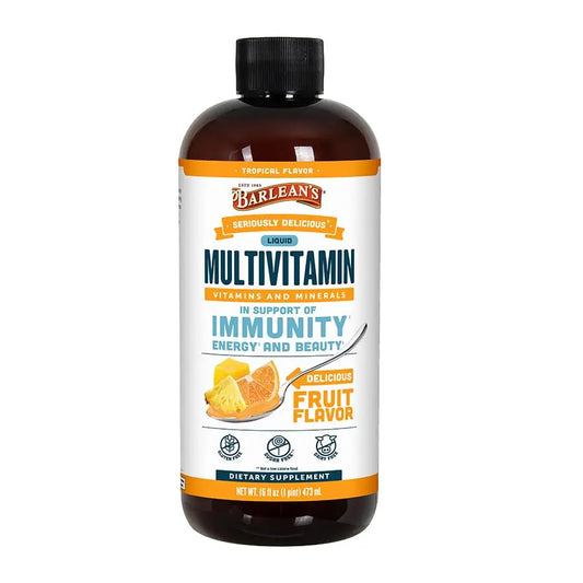 Barlean's Liquid Multivitamin for Women, Men & Kids, 21 Essential Vitamins & Minerals, Includes Biotin, B-Complex Barlean's