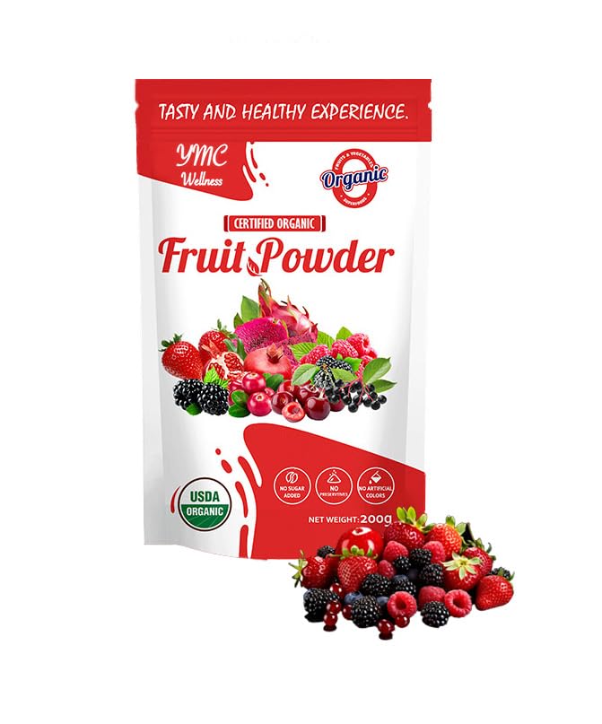 Organic Superfood Fruit Powder Smoothie & Juice mix - Antioxidants Rich Nutrients. Digestive Health, Weight Management, Immune Boosting, Energy boosting, Vitality, Vegan, Non- GMO, Gluten Free, Vegan. YMC WellnessBuy Supplements Australia
