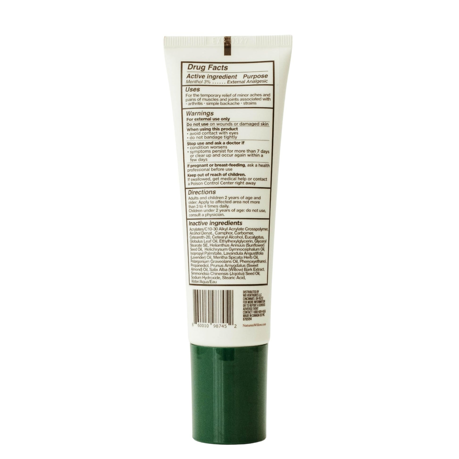 NEW Nature's Willow ROLL-ON Pain Relief | Fast-Acting, No-Mess Relief for Back, Neck, Knees & Joints | Willow Bark & Menthol | Clean, Fresh Scent | No Dyes or Artificial Fragrance | 3.1 fl oz | 3-Pack Nature's WillowBuy Supplements Australia