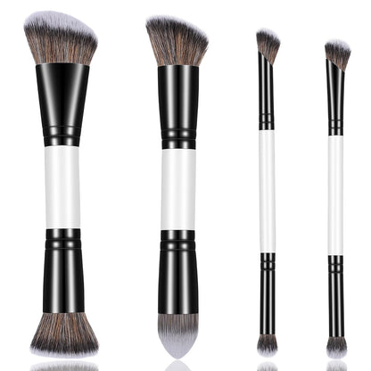 KFHENSOM 4PCS Foundation Contour Conceal Brush Set Dual-Ended Makeup Brushes Set Professional Powder Blush Concealer Eyeshadow Kabuki Foundation Brush Kit for Liquid Loose Powder Cream KFHENSOMRBuy Supplements Australia