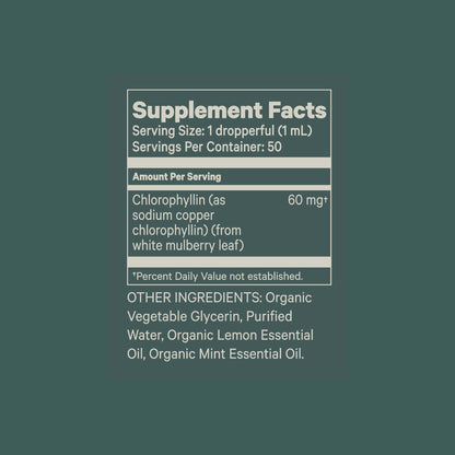Juna Detox Chlorophyll Drops — Daily Wellness & Detox Support | Lemon Mint Spa Water Taste | Supports Cellular Health, Cleanse