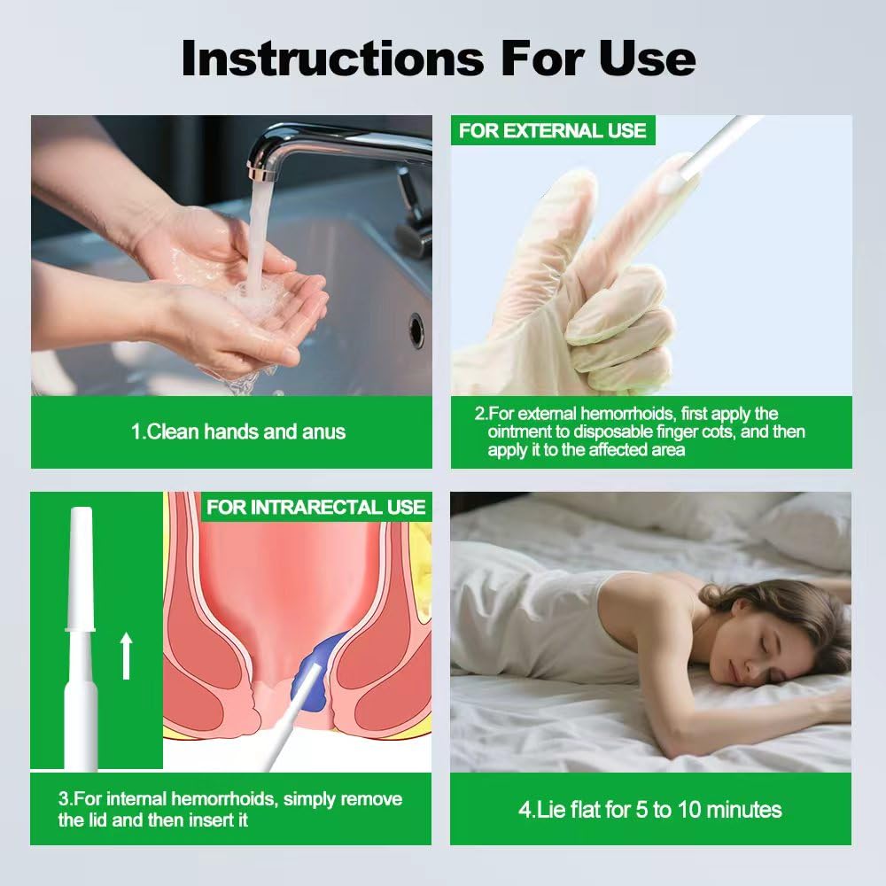 Lesdgo Hemorrhoidal Ointment(6 Pre-Filled),Hemorrhoid and Fissure Cream Witch Hazel Maximum Strength Pain Relief,for Itching and Swelling LesdgoBuy Supplements Australia