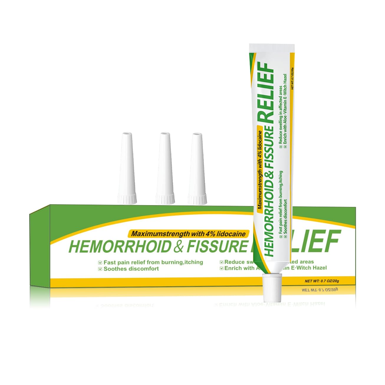 CainNeks Hemorrhoid & Fissure Relief Ointment 20g– 4% Lidocaine Maximum Strength Hemorrhoid Cream, Fast Itching Burning Swelling Relief, Herbs Fast Acting Ingredients. 0.7 oz. CainNeksBuy Supplements Australia