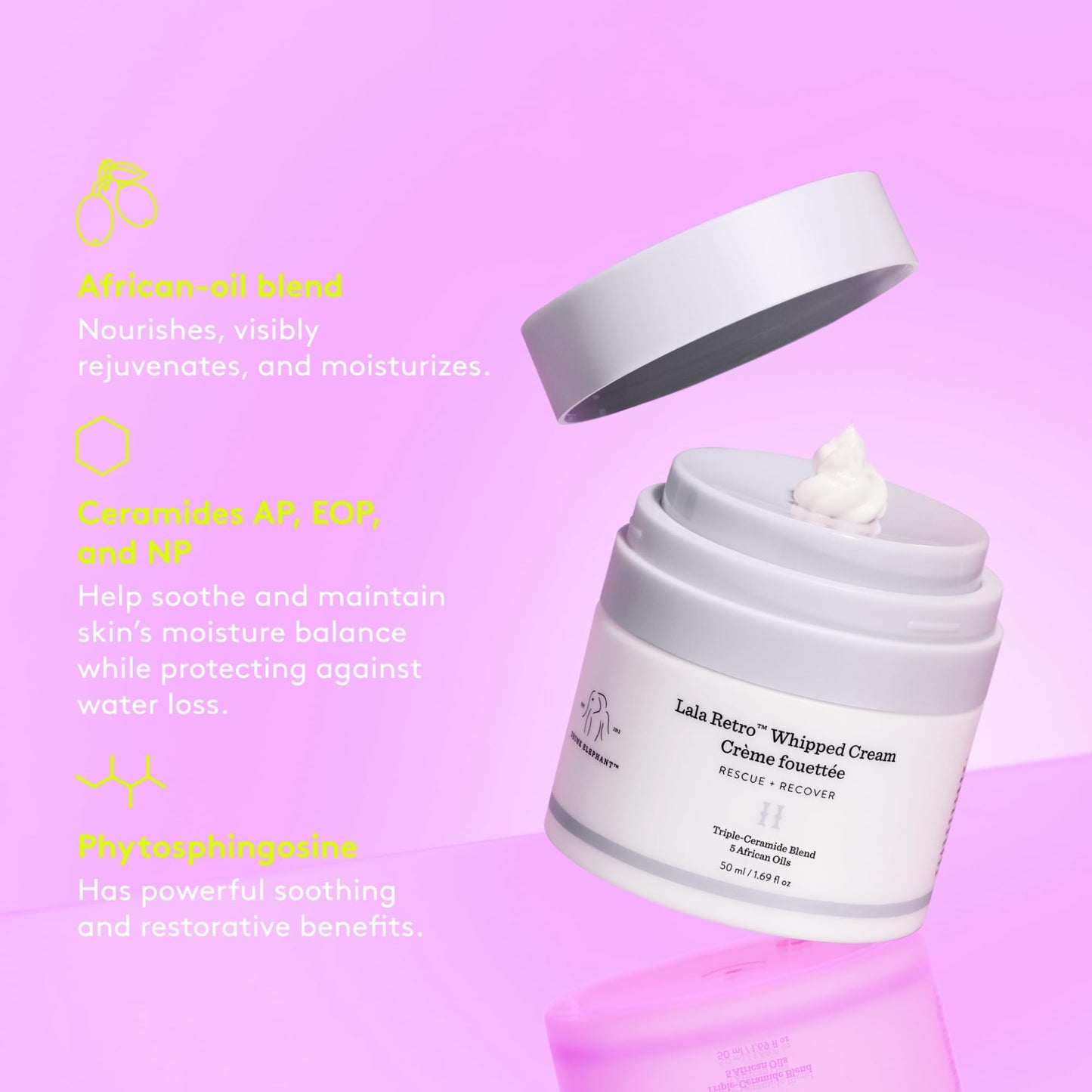 Lala Retro Whipped Cream by Drunk Elephant for Women - 1.69 oz Cream Drunk ElephantBuy Supplements Australia