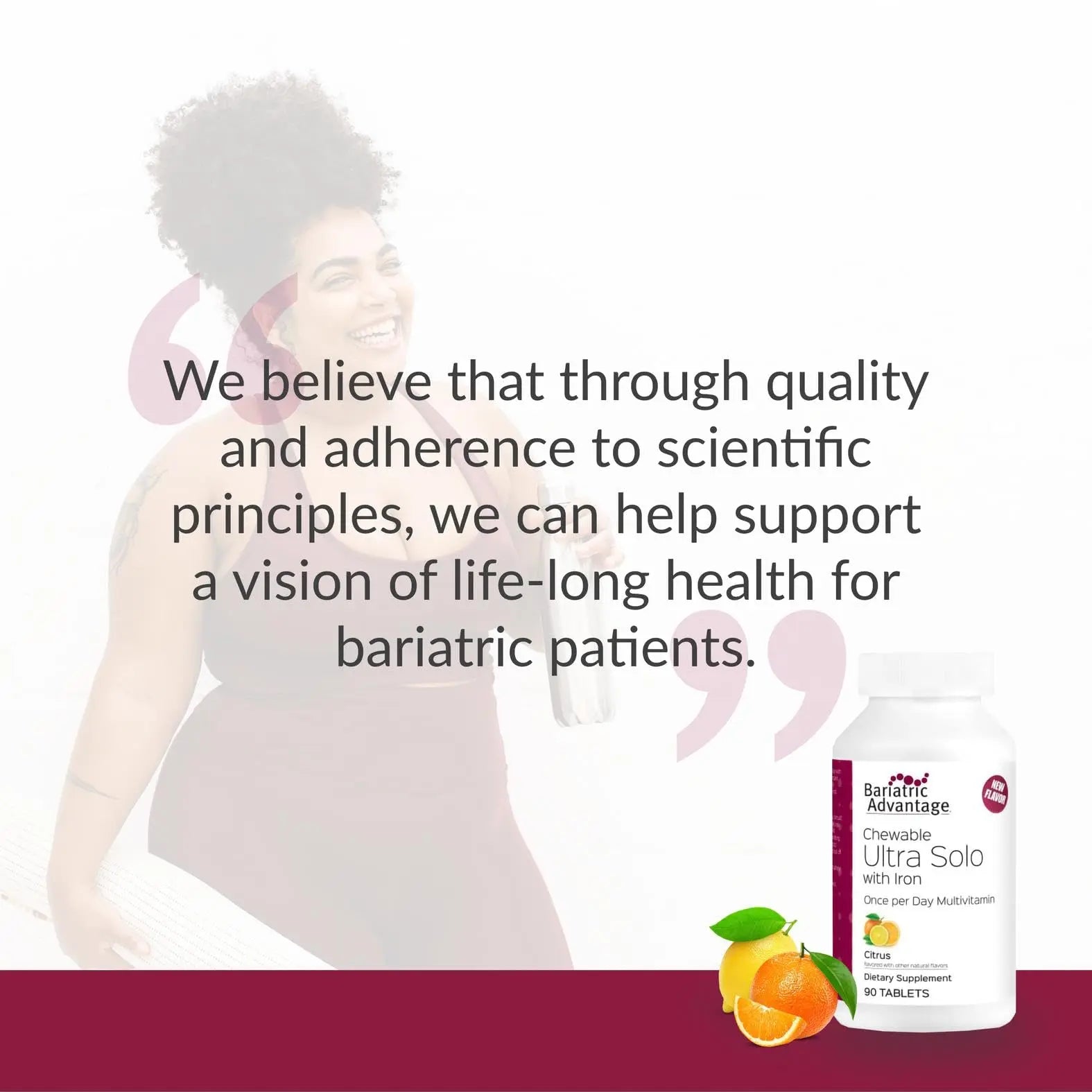 Bariatric Advantage Chewable Ultra Solo with Iron - Once-Per-Day Daily Multivitamin - for Bariatric Surgery Patients - Thiamin, Vitamin A & More Bariatric Advantage