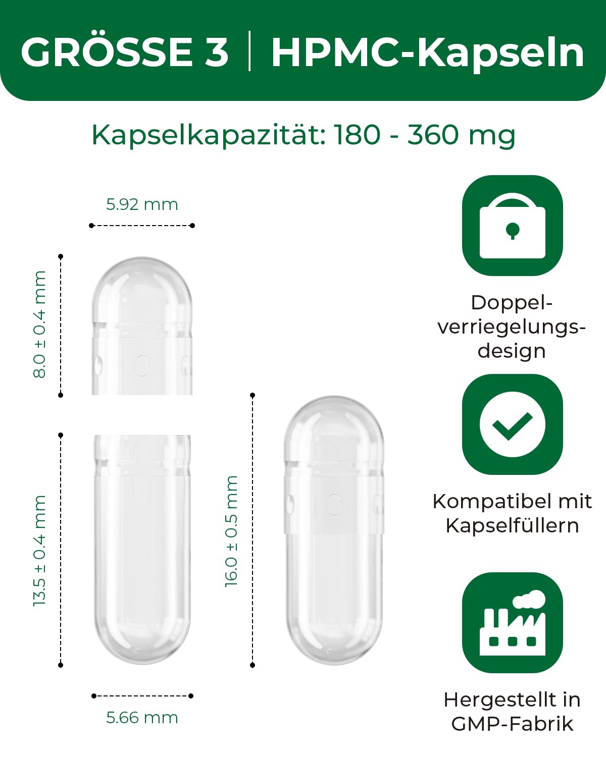 MéipaLien HPMC Empty Capsules Size 3-200 Clear Count Pill Capsules Empty - Plant-Based Cellulose | Vegetarian, Halal, Non-GMO | for DIY Supplement & Herbal Filling MéipaLienBuy Supplements Australia