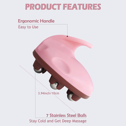 iunxkmi Lymphatic Massage Roller for Cellulite Remover Body Sculpting - Handheld Cellulite Massage Tool for Body Bloat Blood Circulation Lymphatic Drainage Pink iunxkmi buy supplements Au