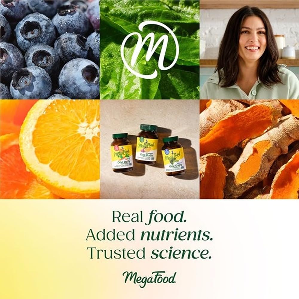MegaFood One Daily Multivitamin for Women and Men, Immune Support Supplement with Real Food, Vitamin C & Vitamin B, Bone Health, Cellular Energy Metabolism, Vegetarian, Non-GMO, 90 Tablets MegaFood buy supplements Au