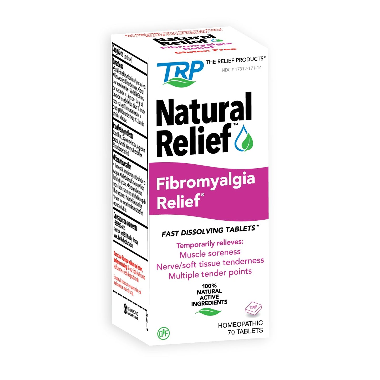 The Relief Products Natural Fibromyalgia Temporary Relief of Muscle Soreness Discomfot Tenderness Difficulty Moving & Joint Pain - 70ct TRP THE RELIEF PRODUCTSBuy Supplements Australia