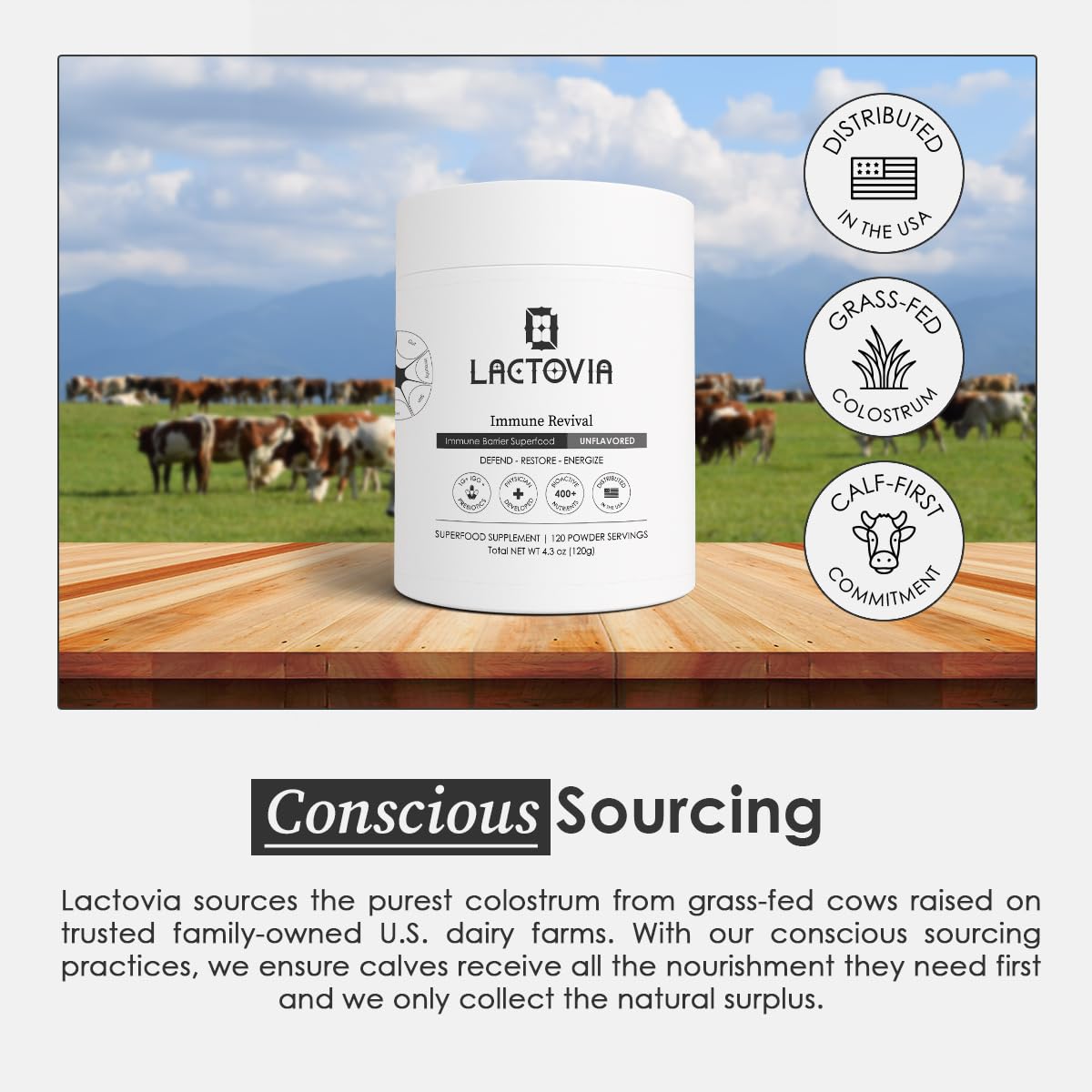 LACTOVIA Bovine Colostrum Powder | Grass-Fed Organic Colostrum Supplement | Gut & Immune Health Support | Raw, Unflavored | Keto, Gluten & Fat-Free | for Women & Men LACTOVIABuy Supplements Australia