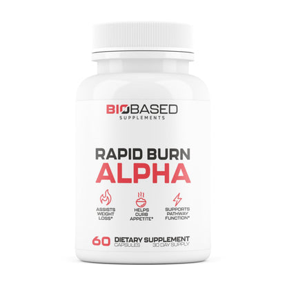 Rapid Burn Alpha - Fat Burner for Men - Supports Healthy Pathways Associated with  Activity - Supports Appetite Control, Energy Booster, Helps Increase Metabolism & Fat Loss - 60 Unisex Capsules
