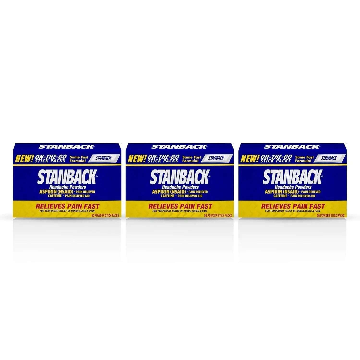 Stanback Headache Powders, Fast Pain Relief with Aspirin (NSAID) and Caffeine, 50 Count (3 Pack) StanbackBuy Supplements Australia