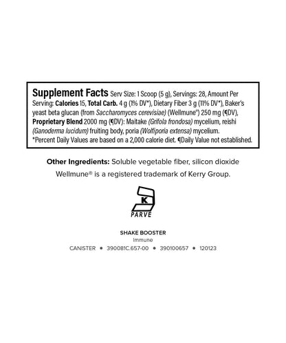 Isagenix Immune Shake Booster - Supports Healthy Immune Function with Wellmune® Beta-Glucans & Mushroom Blend - Unflavored Powder for Easy Mixing - Good Source of Fiber - No Artificial Ingredients Isagenix buy supplements Au
