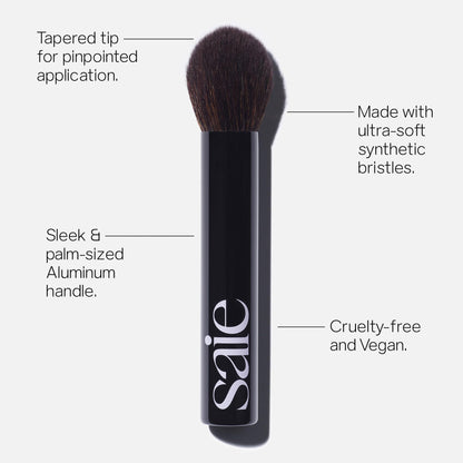 Saie Face Powder Duo, Medium - The Fluffy Brush, Soft, Multi-Use Targeted Powder Brush With Tapered Tip & Airset Radiant Loose Setting Powder, Translucent Medium (0.14 oz) - Vegan, Cruelty-Fee SaieBuy Supplements Australia