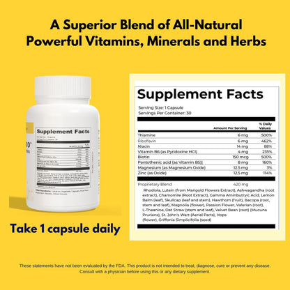 4BETTERMOOD Positivity & Stamina Capsule (30ct) Premium Mood Supplement - Enhance Mood & Promote Emotional Balance - Rhodiola, L-Theanine. Bocopa monnnieri, Velvet Bean, Skull Cap & Ashwaganda. 4BETTERMOOD Positivity & Stamina buy supplements Au