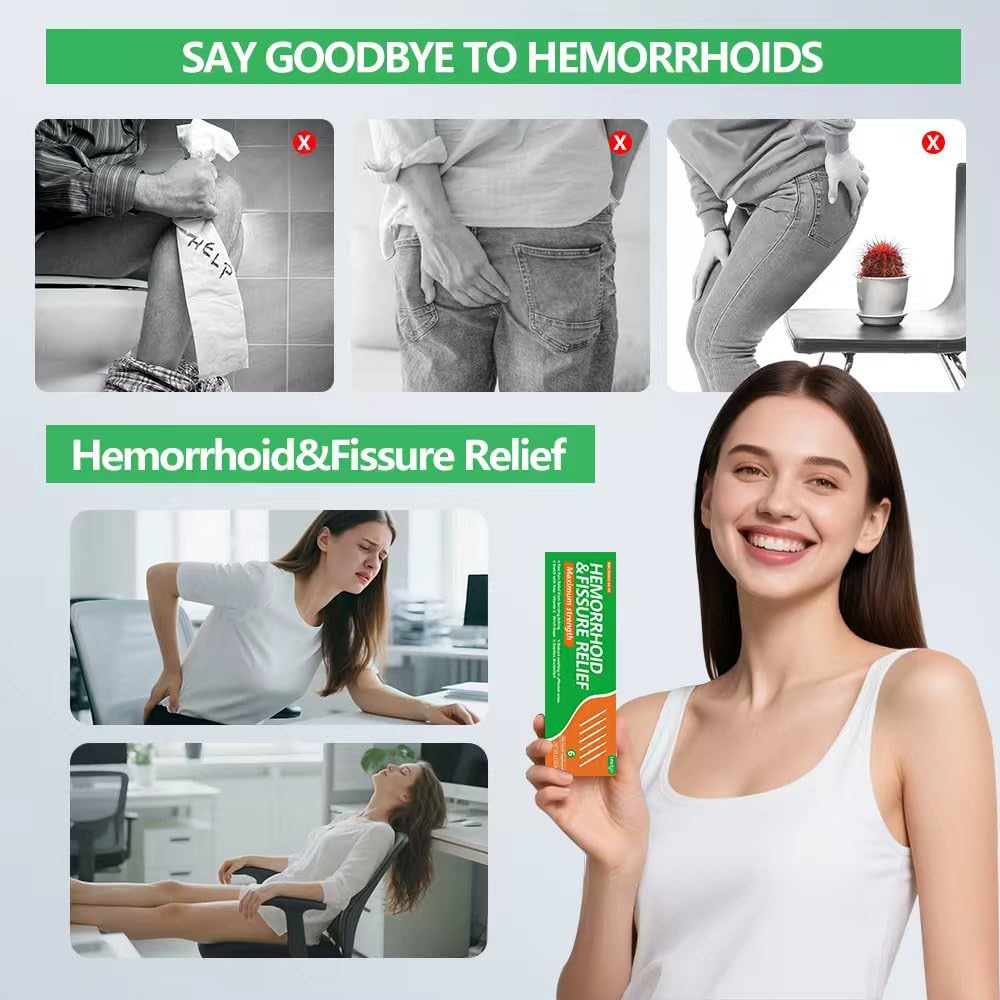 Lesdgo Hemorrhoidal Ointment(6 Pre-Filled),Hemorrhoid and Fissure Cream Witch Hazel Maximum Strength Pain Relief,for Itching and Swelling LesdgoBuy Supplements Australia